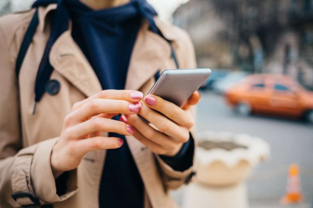 woman on phone