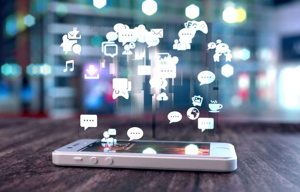 Smartphone with social media