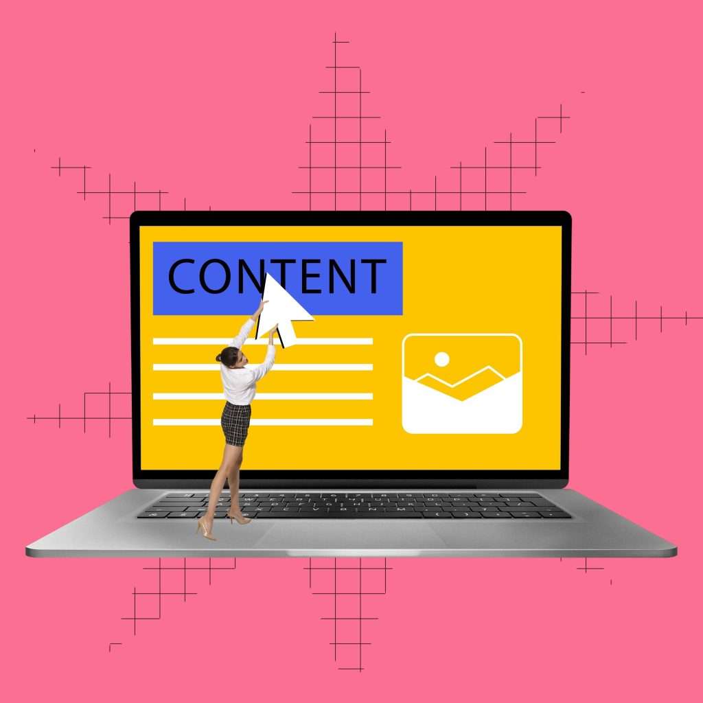 women creating viral content on computer