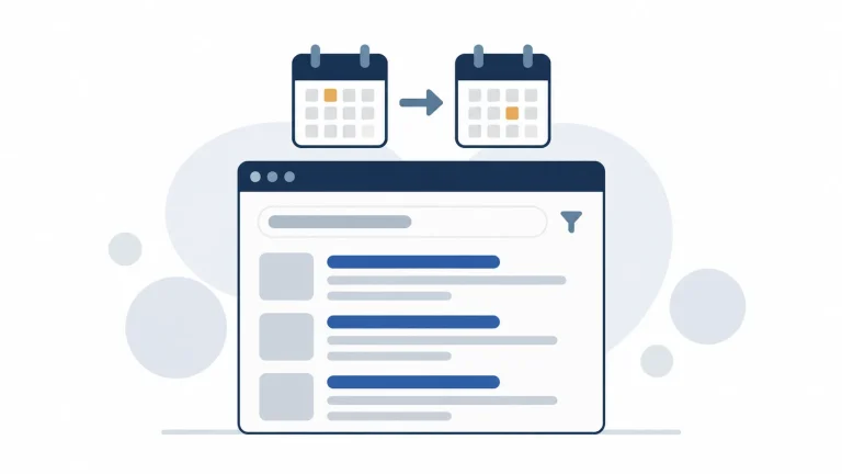 Google spam update graphic showing two calendars and search results page