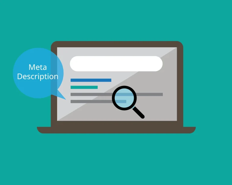 Graphic highlighting the meta description in an AI search