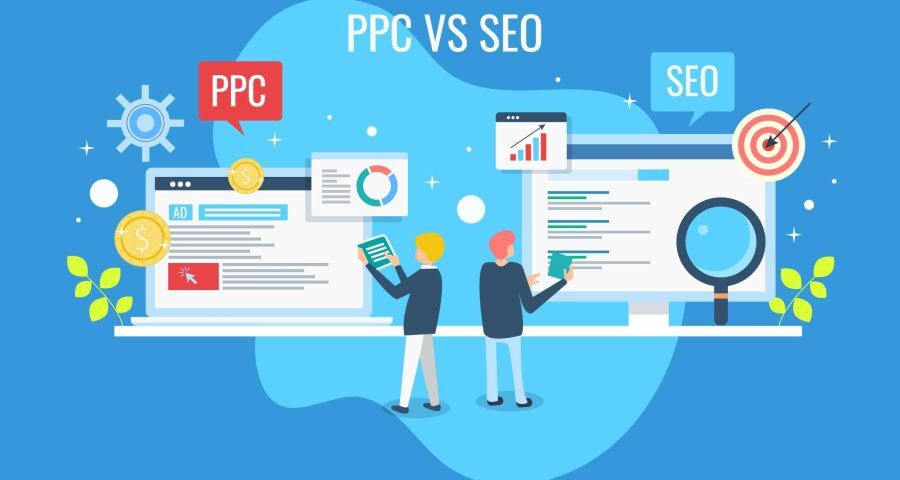 PPC vs. SEO Graphic