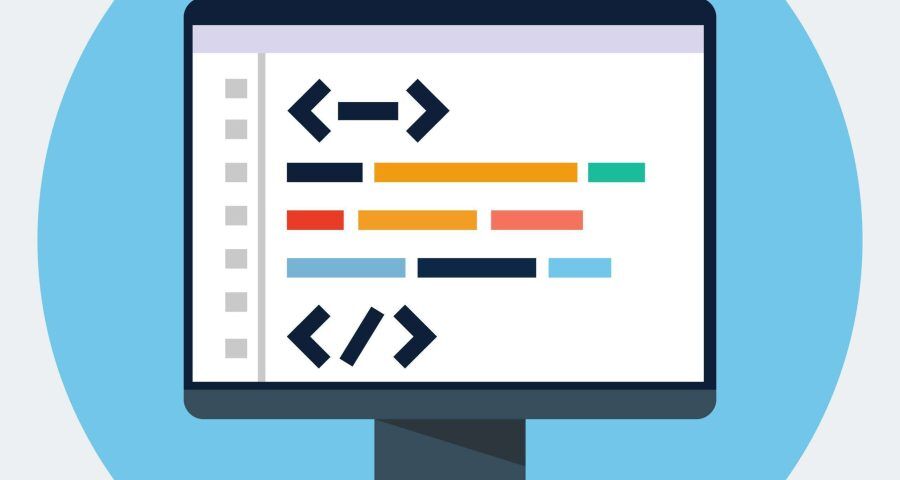 computer showing code