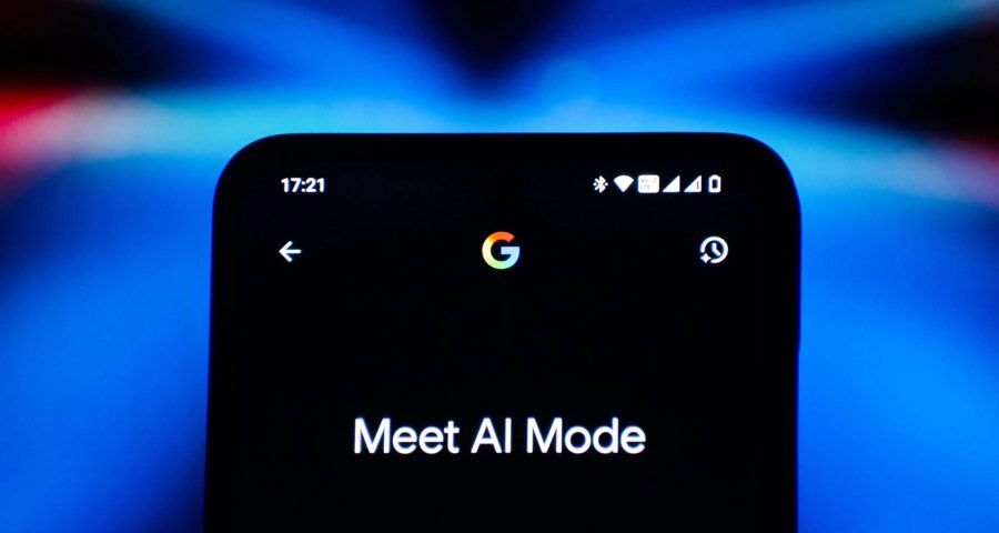 Google AI Mode on phone screen