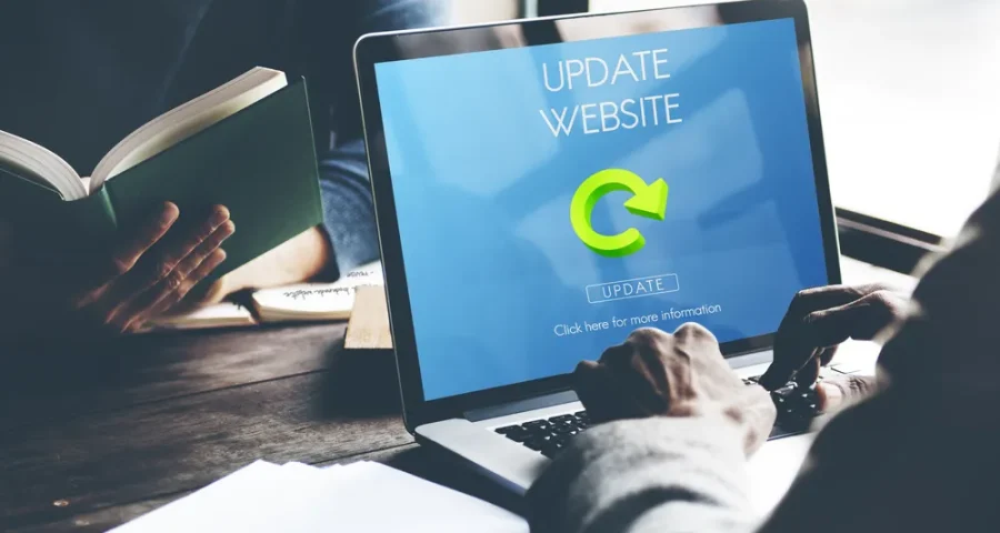 update website on laptop