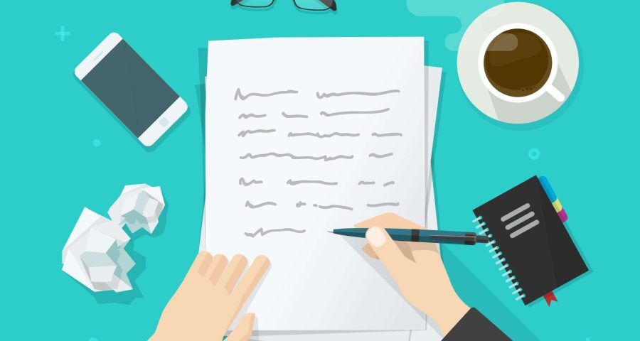 Animated blog writing