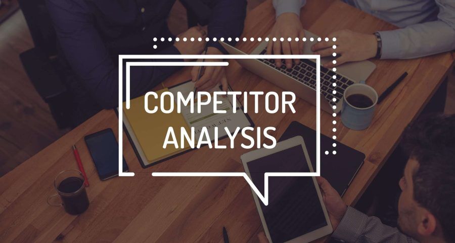 text bubble that says competitor analysis