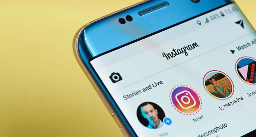 Viewing Instagram stories on a smartphone