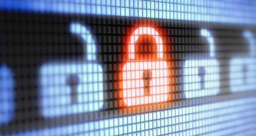 A photograph of digital locks both open and closed.